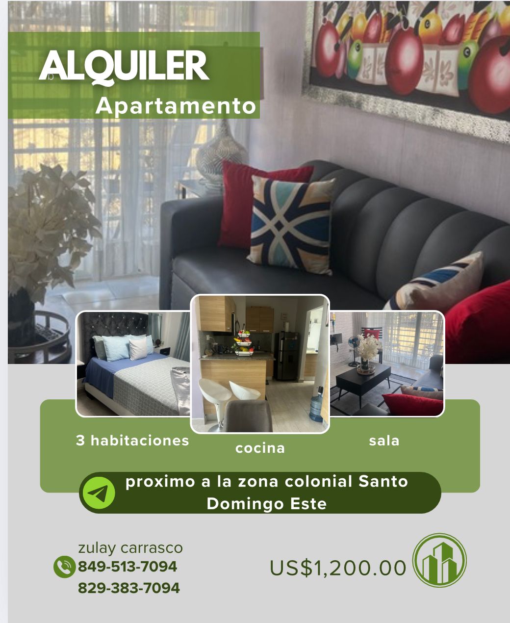 APARTAMENTO AMUEBLADO EN TORRE DE LUJO – próximo de la ZONA COLONIA Foto 7318067-1.jpg
