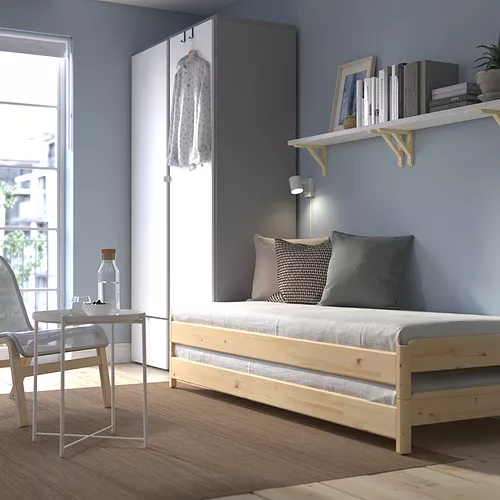 Cama apilable Twin C/ 1 colchón pino macizo Foto 7318130-3.jpg