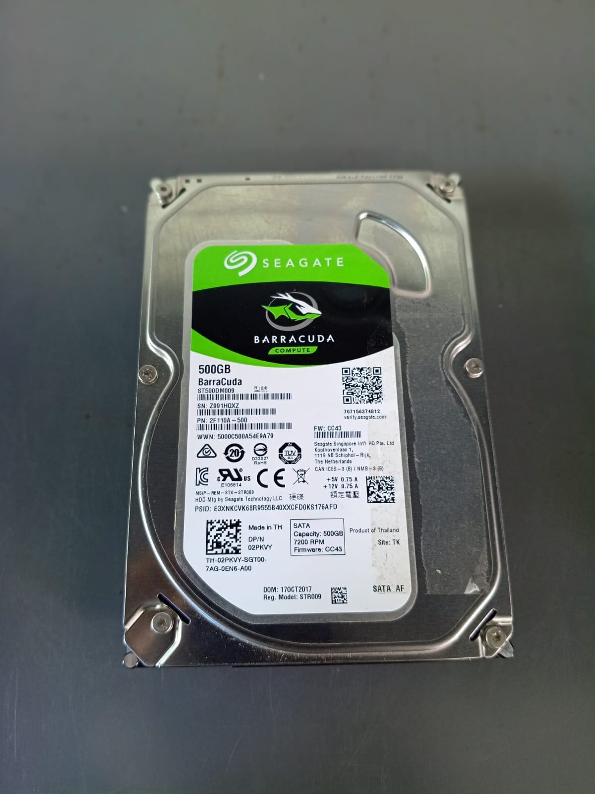DISCO DURO 500GB WESTERN DIGITAL 7200RPM PARA DVR Y CPU  Foto 7318149-2.jpg