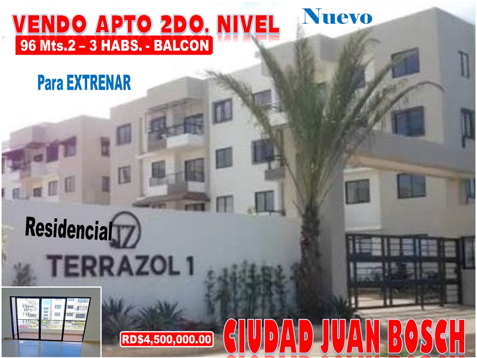 Vendo Apto  nuevo y de Primera en CIUDAD JUAN BOSCH  Residencial Terra Foto 7318184-1.jpg