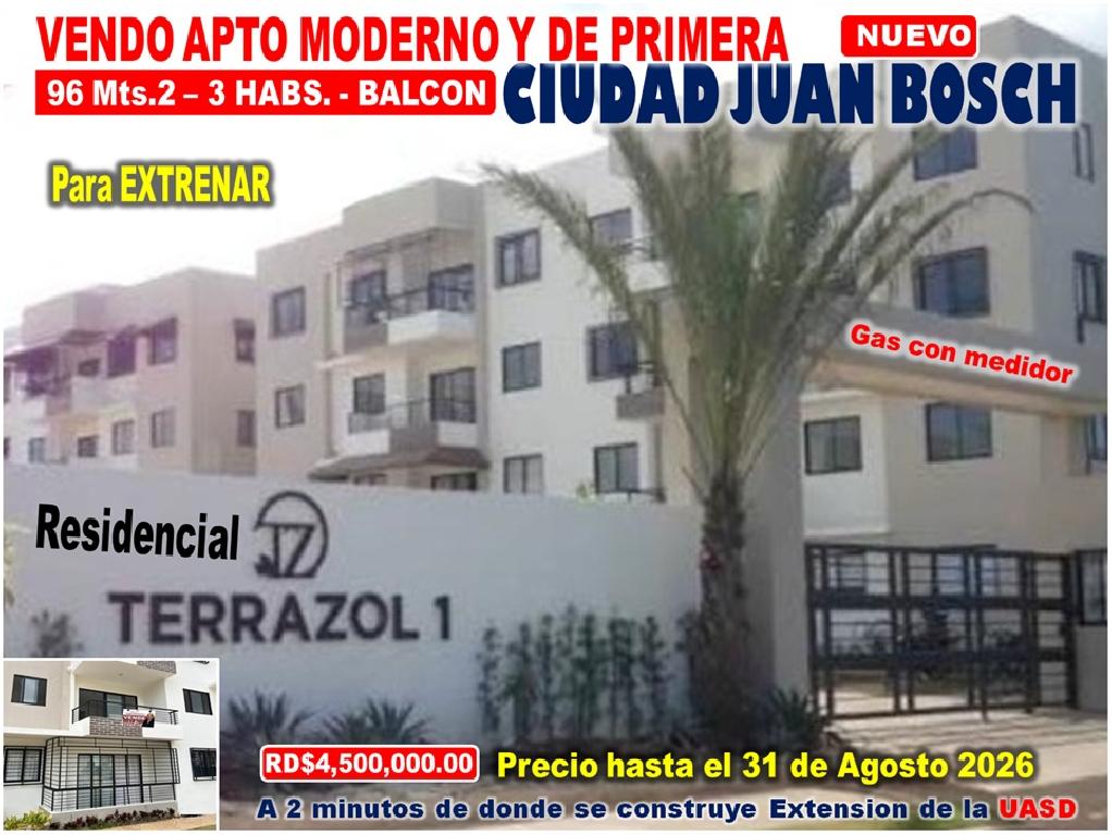 Vendo Apto Moderno y de Primera en CIUDAD JUAN BOSCH  PRECIO DE OFERTA Foto 7318272-1.jpg