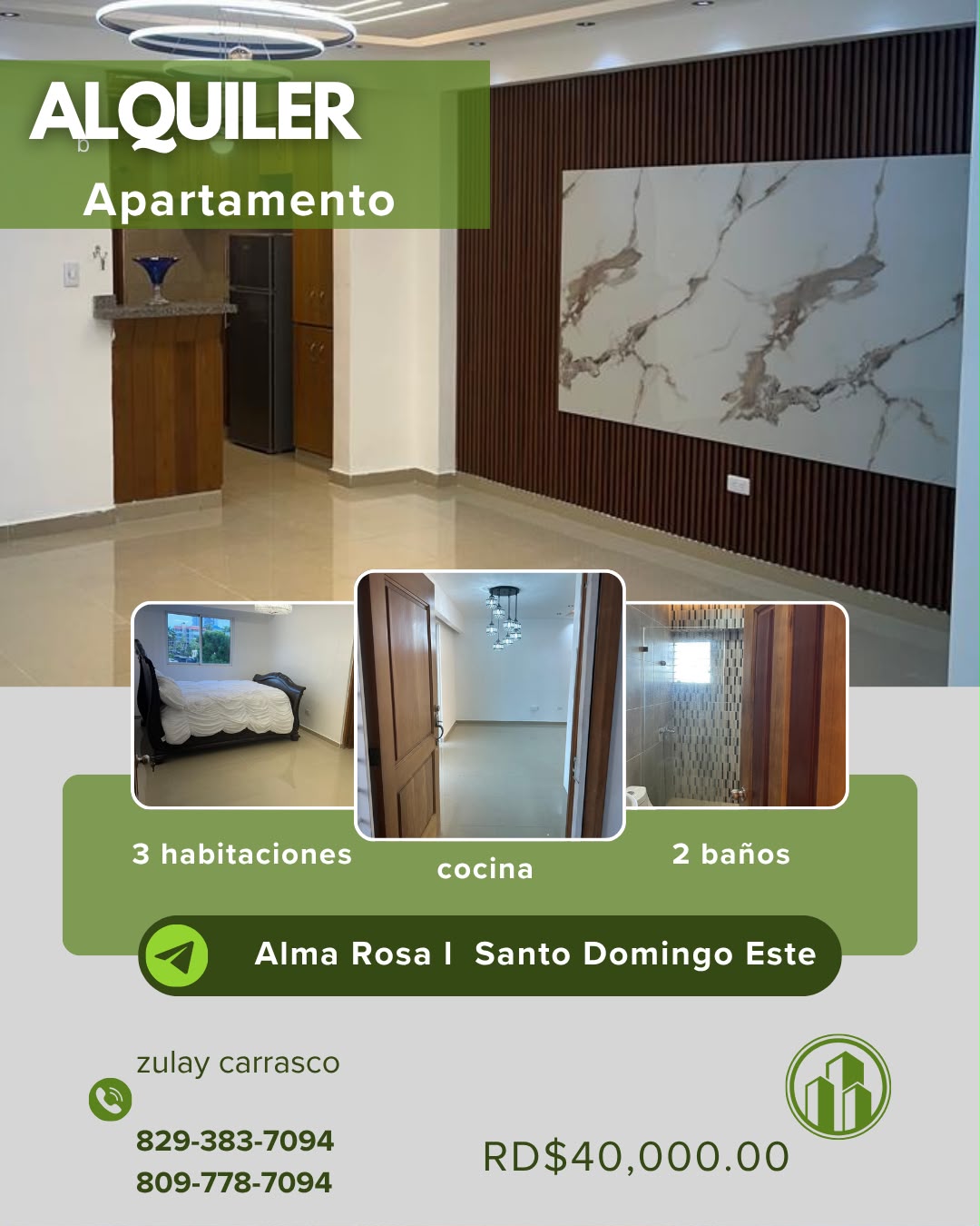 Apartamento en Alquiler– Alma Rosa I Santo Domingo Este  Foto 7318504-1.jpg