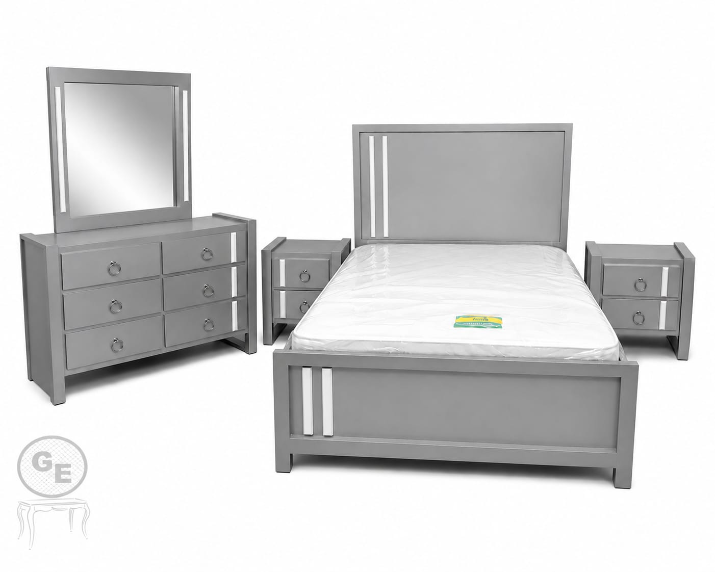 Juego de habitacion queen moderno color gris  Foto 7318668-5.jpg