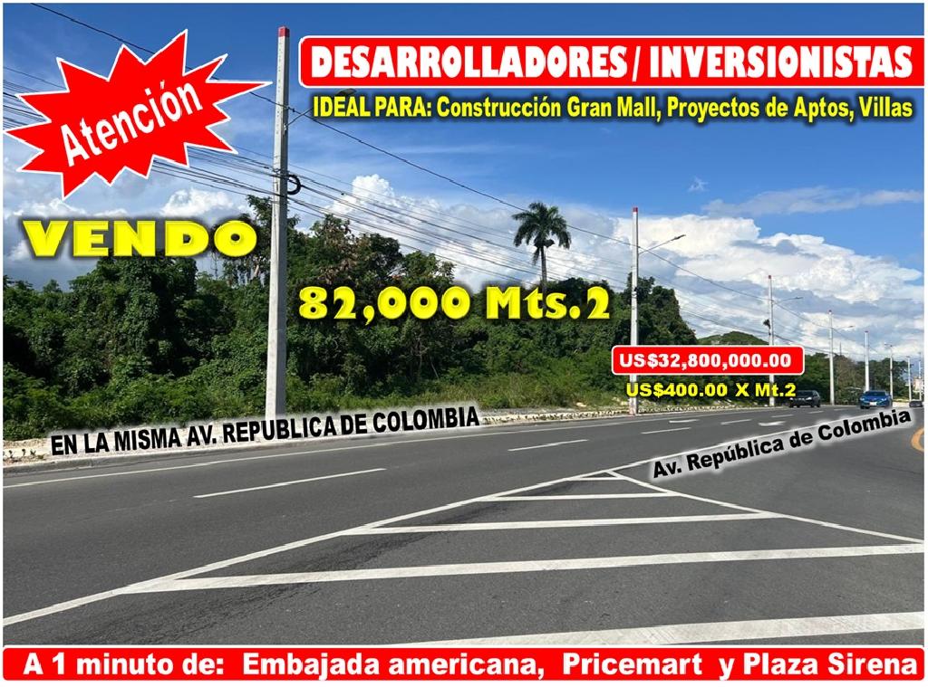 VEND0 82000 MTS.2 DE TERRENO EN LA MISMA REPUBLICA DE COLOMBIA A PASOS Foto 7318689-1.jpg