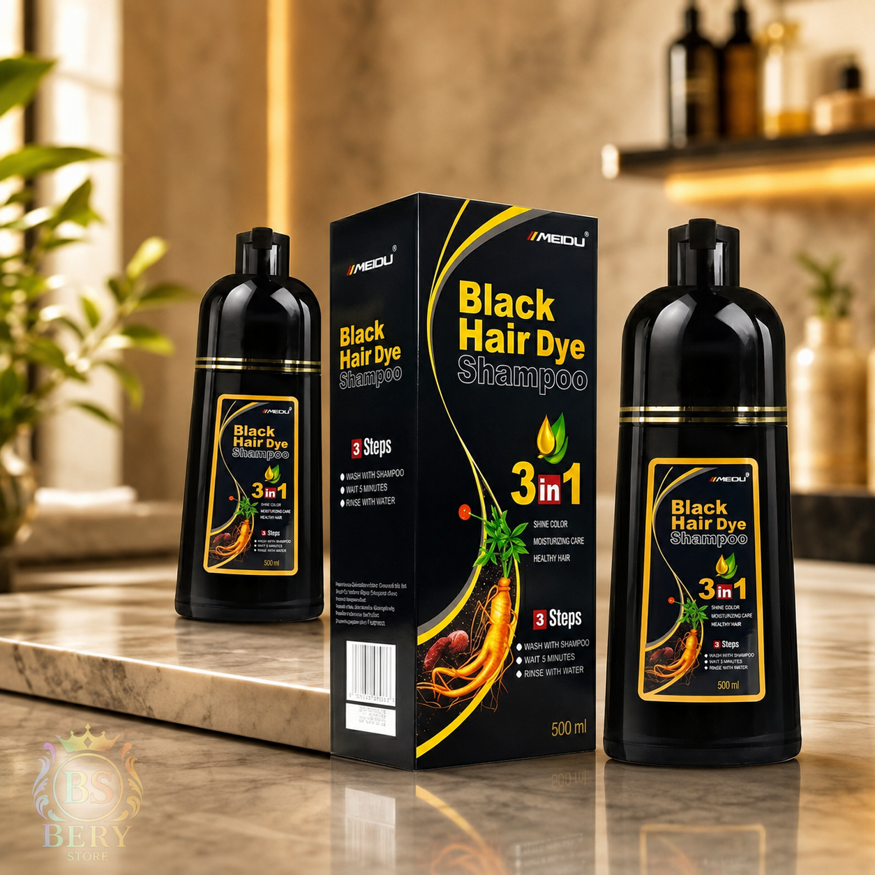 Shampoo Cubre Canas 3 en 1 Negro  Shampoo Tinte Cubre Canas 3 en 1 de  Foto 7319407-7.jpg