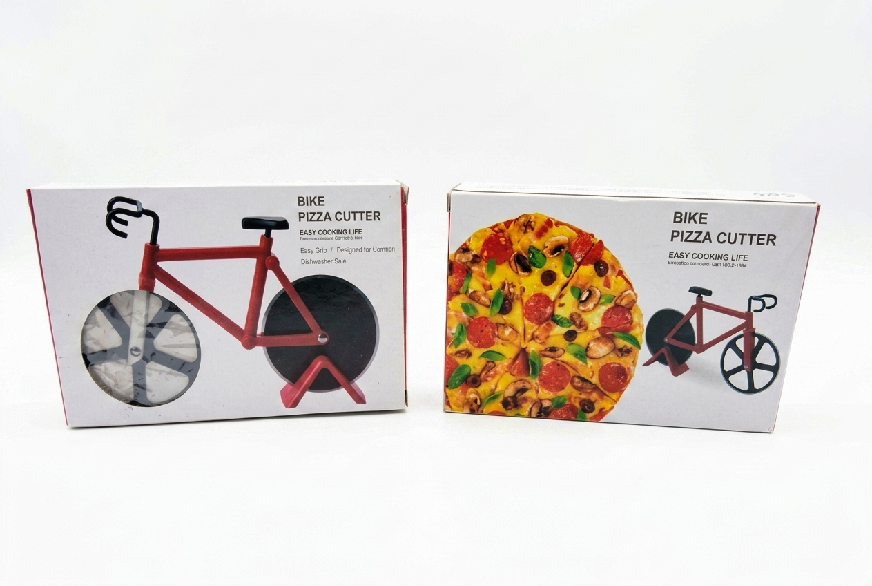 Cortador de pizza con forma de bicicleta en acero inoxidable  - 2 x 50 Foto 7320111-2.jpg