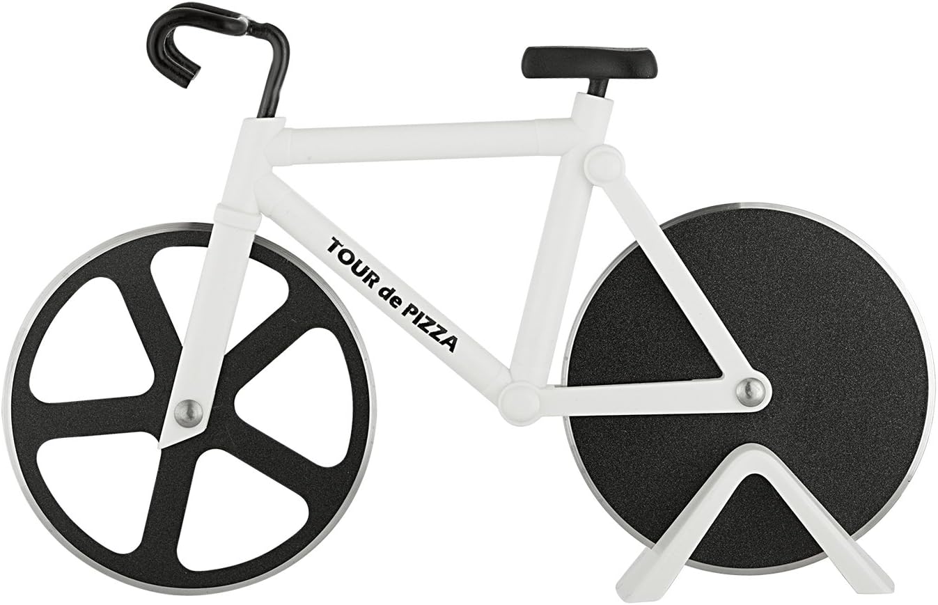 Cortador de pizza con forma de bicicleta en acero inoxidable  - 2 x 50 Foto 7320111-4.jpg