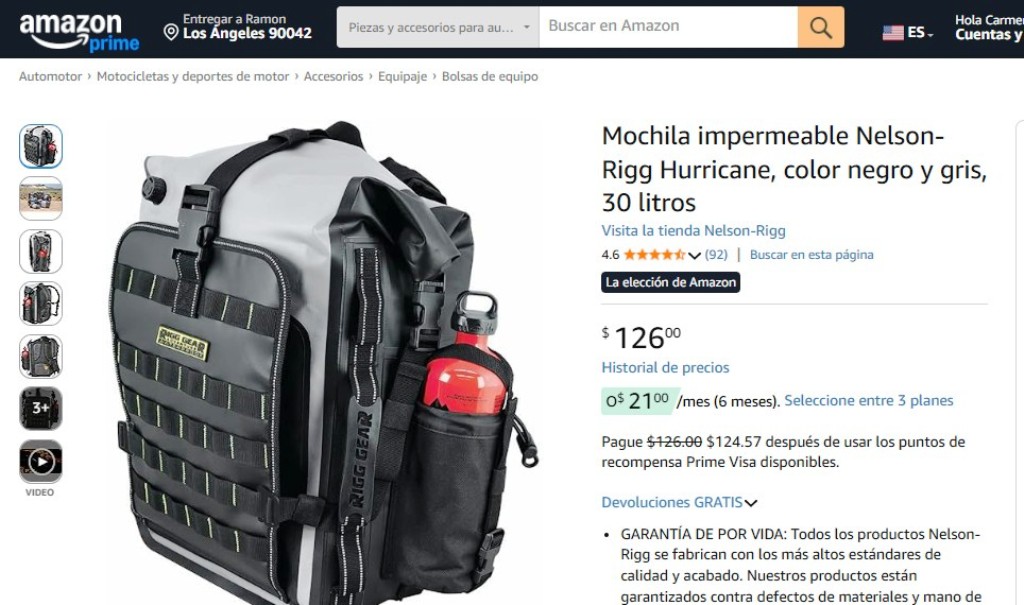 Mochila Impermeable Nelson-Rigg Hurricane 30L  Foto 7320266-9.jpg