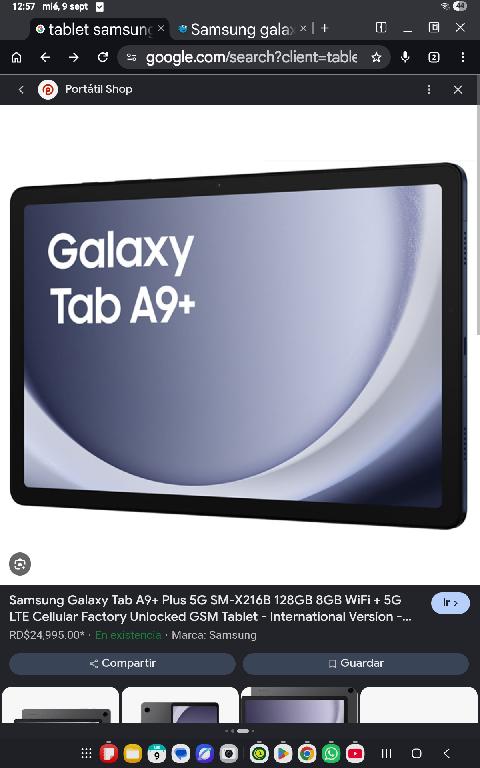 Samsung galaxy tab A9 poco uso en La Romana Foto 7320373-1.jpg
