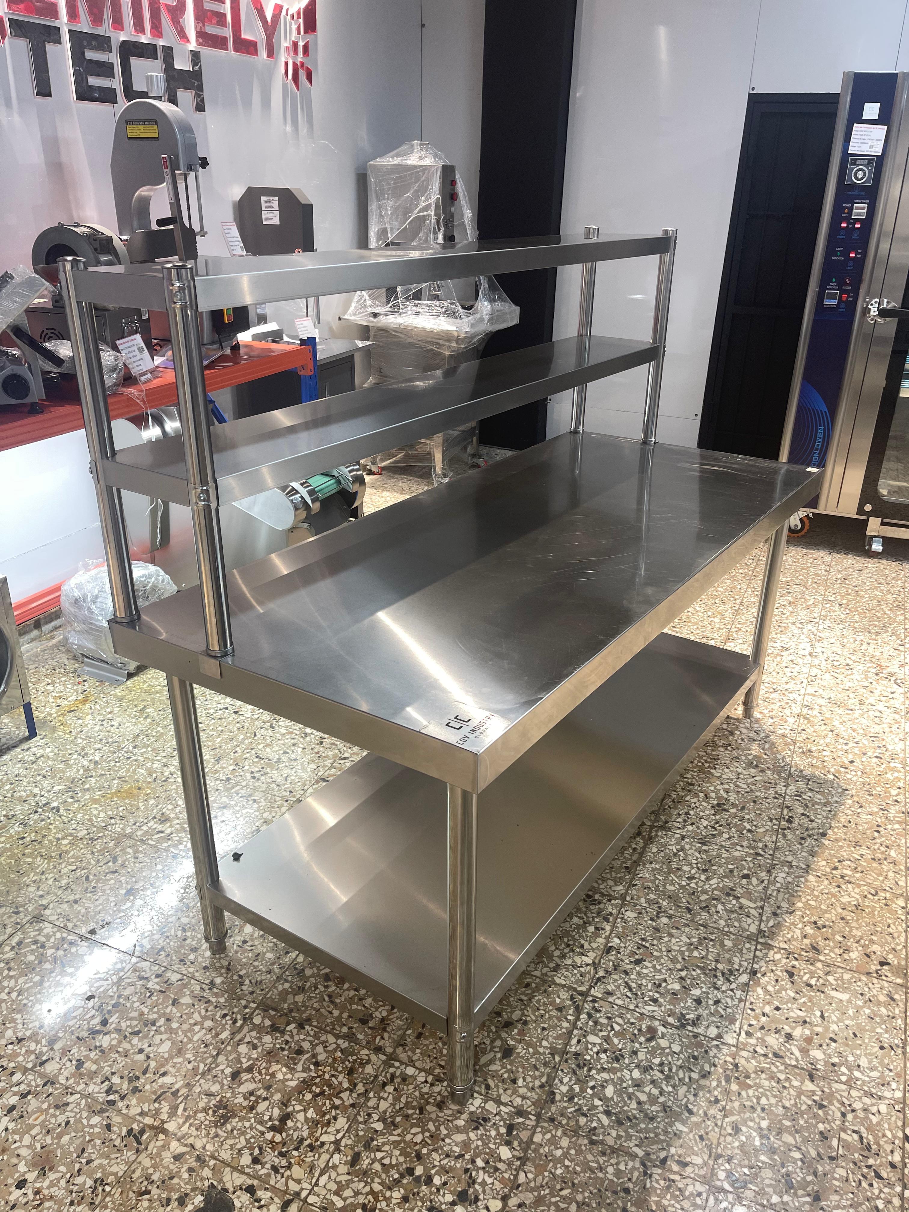 Mesa de trabajo de 2 niveles acero inoxidable Foto 7320665-7.jpg