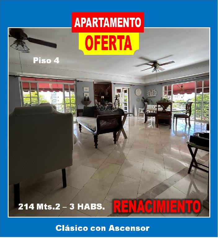 Vendo Apto Clásico en RENACIMIENTO 3 HABS. 214 Mts.2 con Ascensor  Foto 7321041-1.jpg