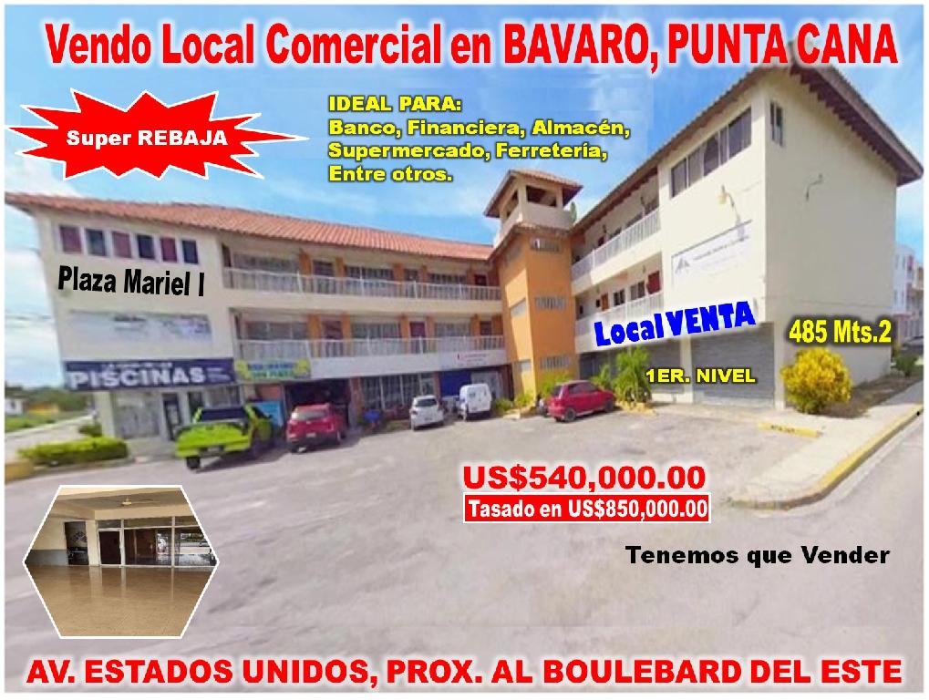 Vendo Local Comercial de 485 Mts.2 en Av. Estados Unidos BAVARO por de Foto 7321046-1.jpg