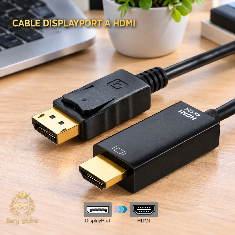 Cable DisplayPort a HDMI de 1.5 M. para conectar PC Consolas TV Protec Foto 7321277-2.jpg