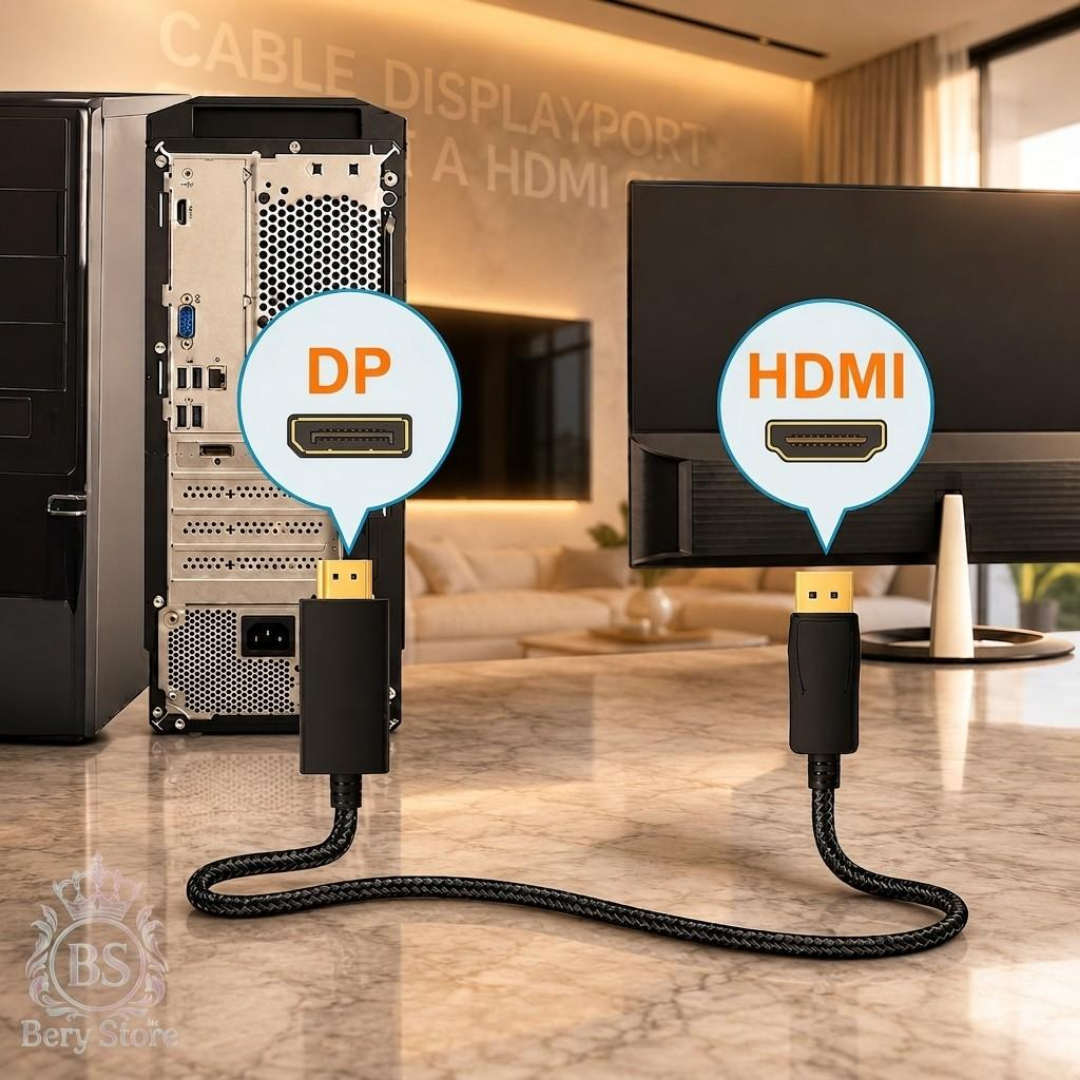 Cable DisplayPort a HDMI de 1.5 M. para conectar PC Consolas TV Protec Foto 7321277-7.jpg