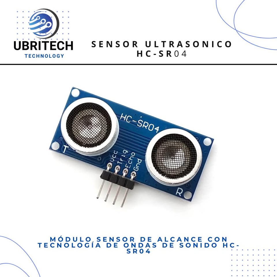 Sensor Ultrasónico de Distancia HC-SR04 para Arduino y Robótica Foto 7322005-1.jpg