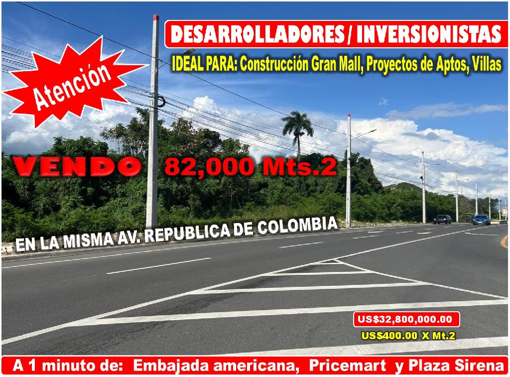 VEND0 82000 MTS.2 DE TERRENO EN LA MISMA REPUBLICA DE COLOMBIA A PASOS Foto 7322108-1.jpg