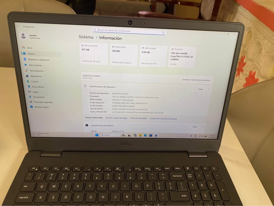 ???? Dell Vostro 3500 Core i5 11va  512GB SSD  8GB RAM  Win 11 Pro Foto 7322236-6.jpg