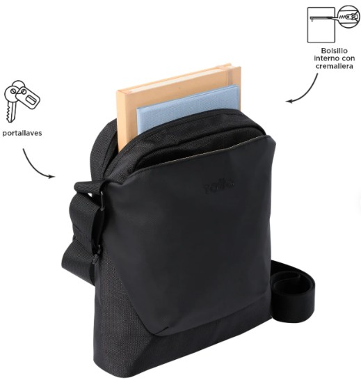 VENDO en OFERTA! Bolso Para Hombre Crossbody Negro Totto Foto 7322429-10.jpg