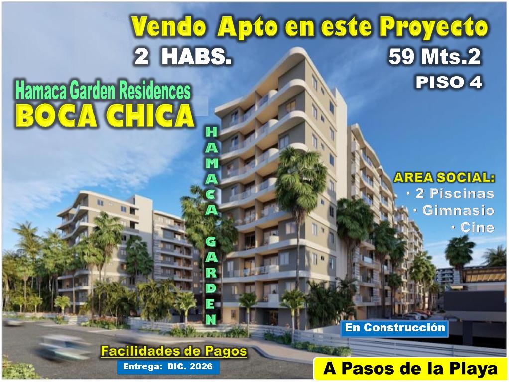 VENDO APTO EN CONSTRUCCION EN  BOCA CHICA 2 HABS. BALCON PROYECTO HAMA Foto 7322554-1.jpg