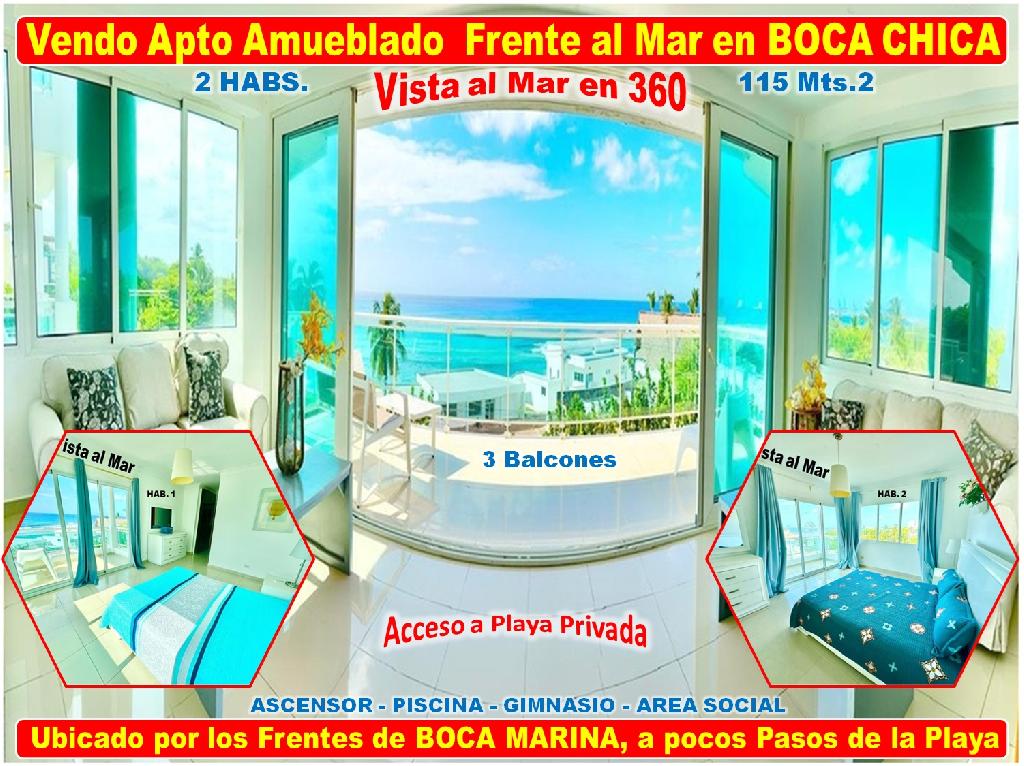 VENDO EXCLUSIVO APTO CON VISTA AL MAR DE 360 GRADOS EN BOCA CHICA 2 HA Foto 7322557-1.jpg