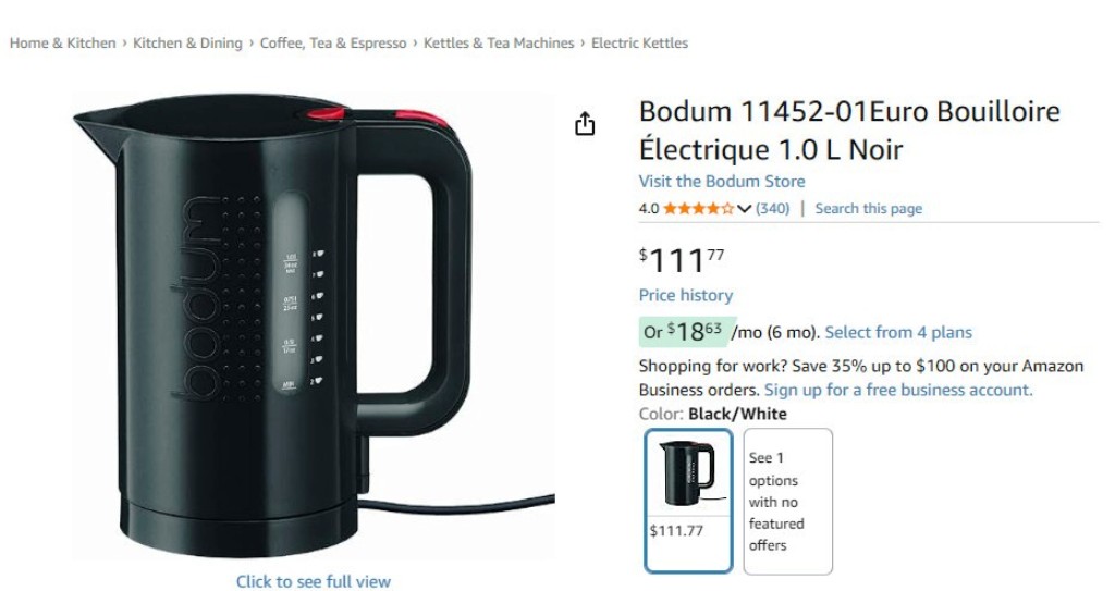 Hervidor Bodum. Te o cafe en segundos. Tetera Foto 7322708-6.jpg