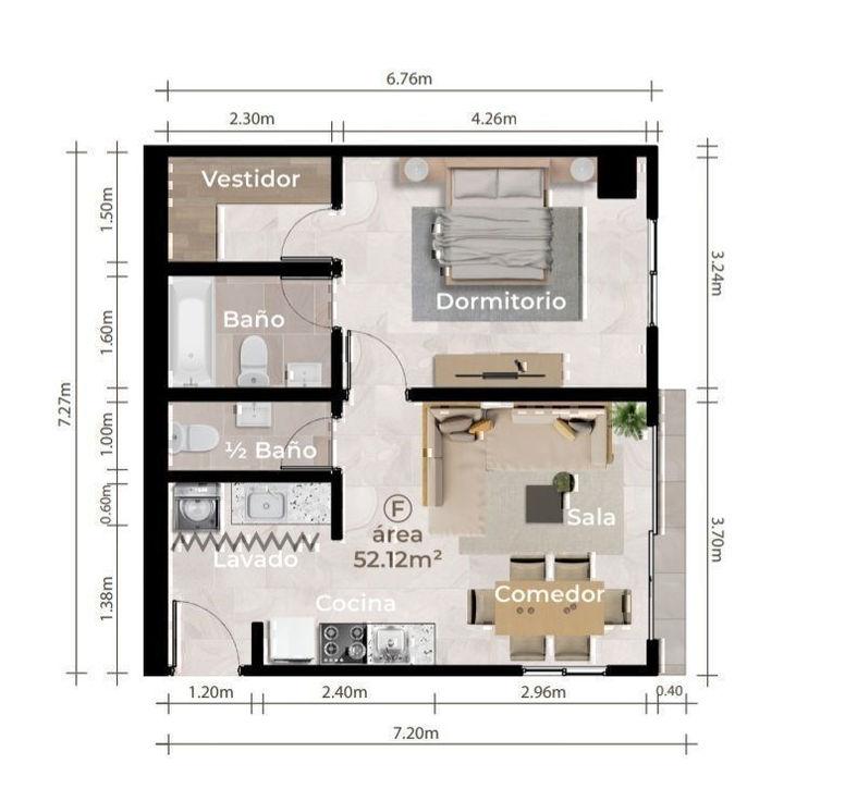 Apartamento en alma rosa I visión tower 2.0 apto 2B13 Foto 7323119-2.jpg