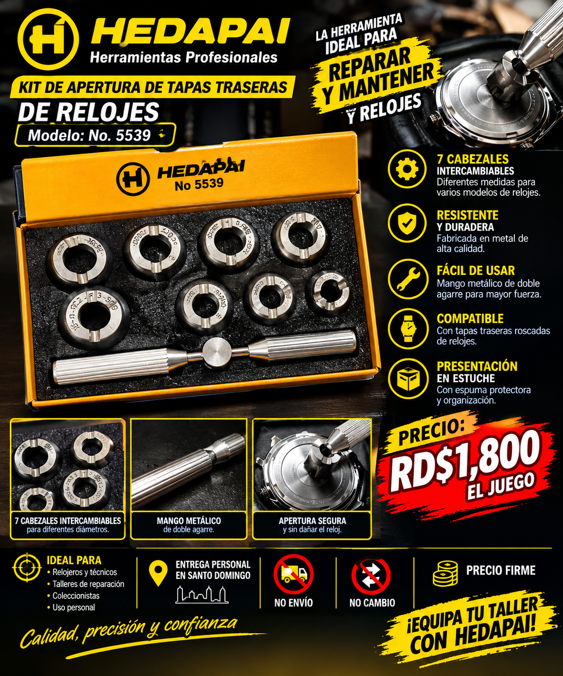 HERRAMIENTA PROFESIONAL PARA ABRIR RELOJES – HEDAPAI  Foto 7323623-2.jpg