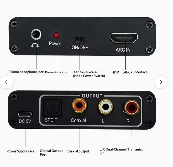 ARC Audio Extractor HDMI to RCA AV Coaxial And Analog Foto 7323879-3.jpg