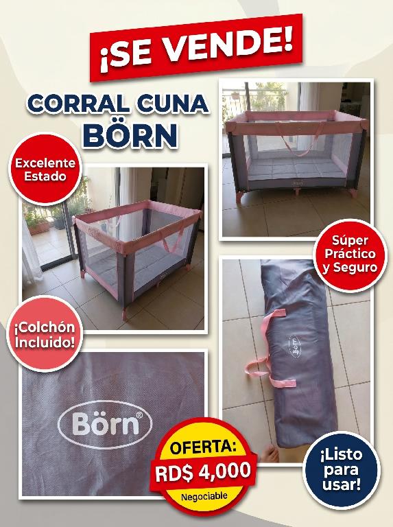 Cuna Corral Portátil para Bebé Brn Plegable con Bolso Foto 7324023-1.jpg