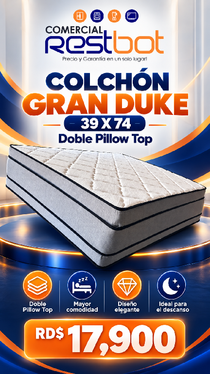 Colchon Doble Pillow Top Gran Duke 39 X 74 Foto 7324061-1.jpg