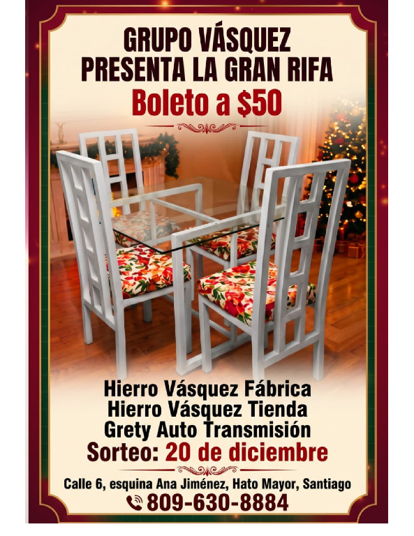 50 por un comedor grande rifa Foto 7325133-1.jpg